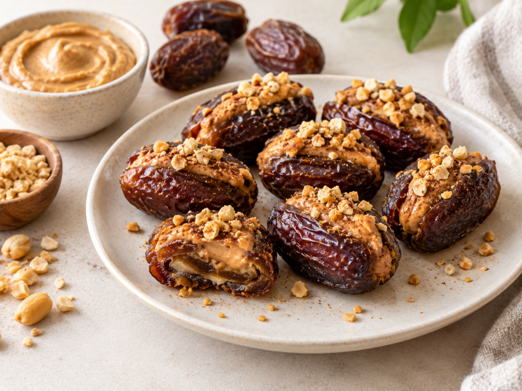 Peanut Butter Stuffed Dates